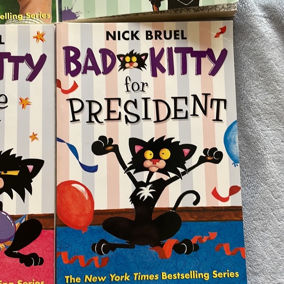 Bad kitty book lot-7 books and 1 journal. First page of journal has some writing - Picture 11 of 11